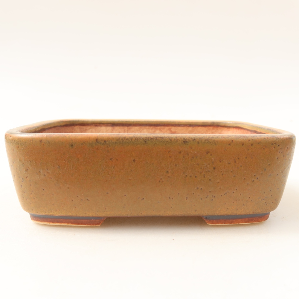 Keramická miska na bonsai 14 x 11,5 x 4,5 cm, farba hnedá