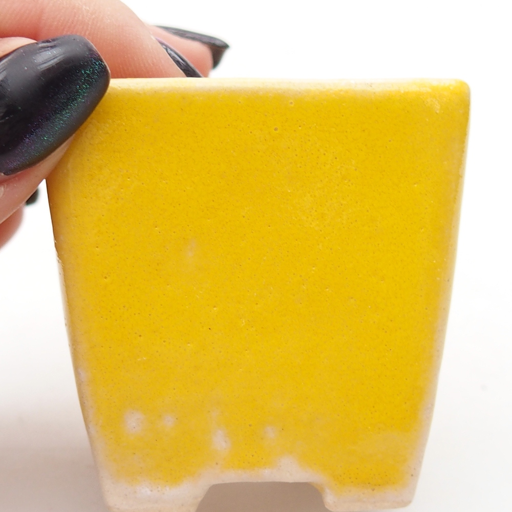 Mini bonsajová miska 5 x 5 x 5 cm, žltá