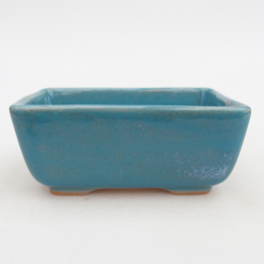 Keramická miska na bonsaje 10,5 x 7,5 x 4,5 cm, farba modrá