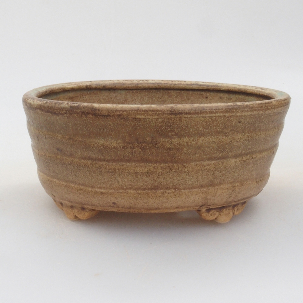 Keramická bonsai miska 10,5 x 9 x 4 cm, farba hnedá