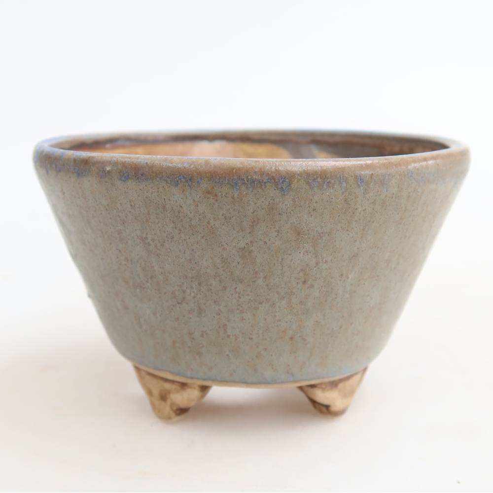 Keramická miska na bonsaje 8,5 x 8,5 x 5 cm, farba modrá