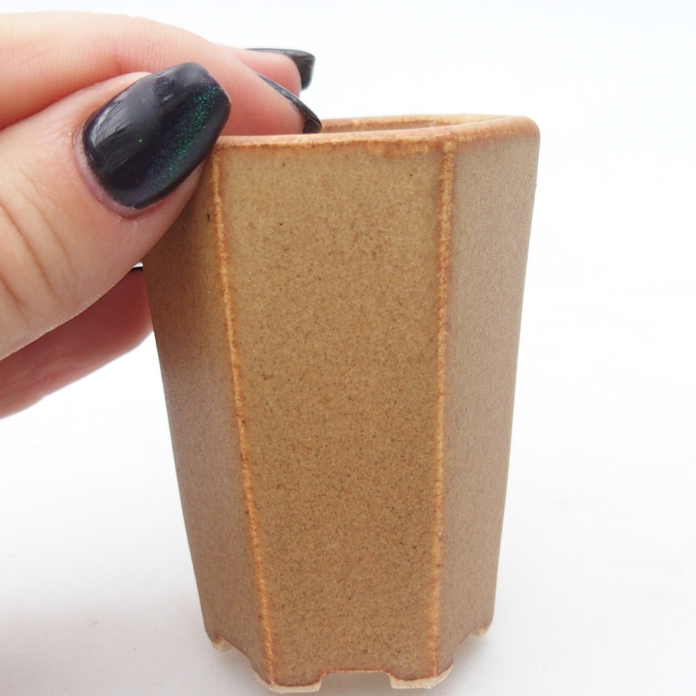 Mini bonsajová miska 5 x 4,5 x 6,5 cm, hnedá