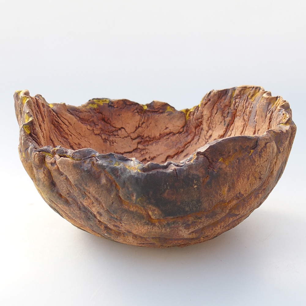 Keramická mušľa 16 x 15 x 8,5 cm, farba žltá