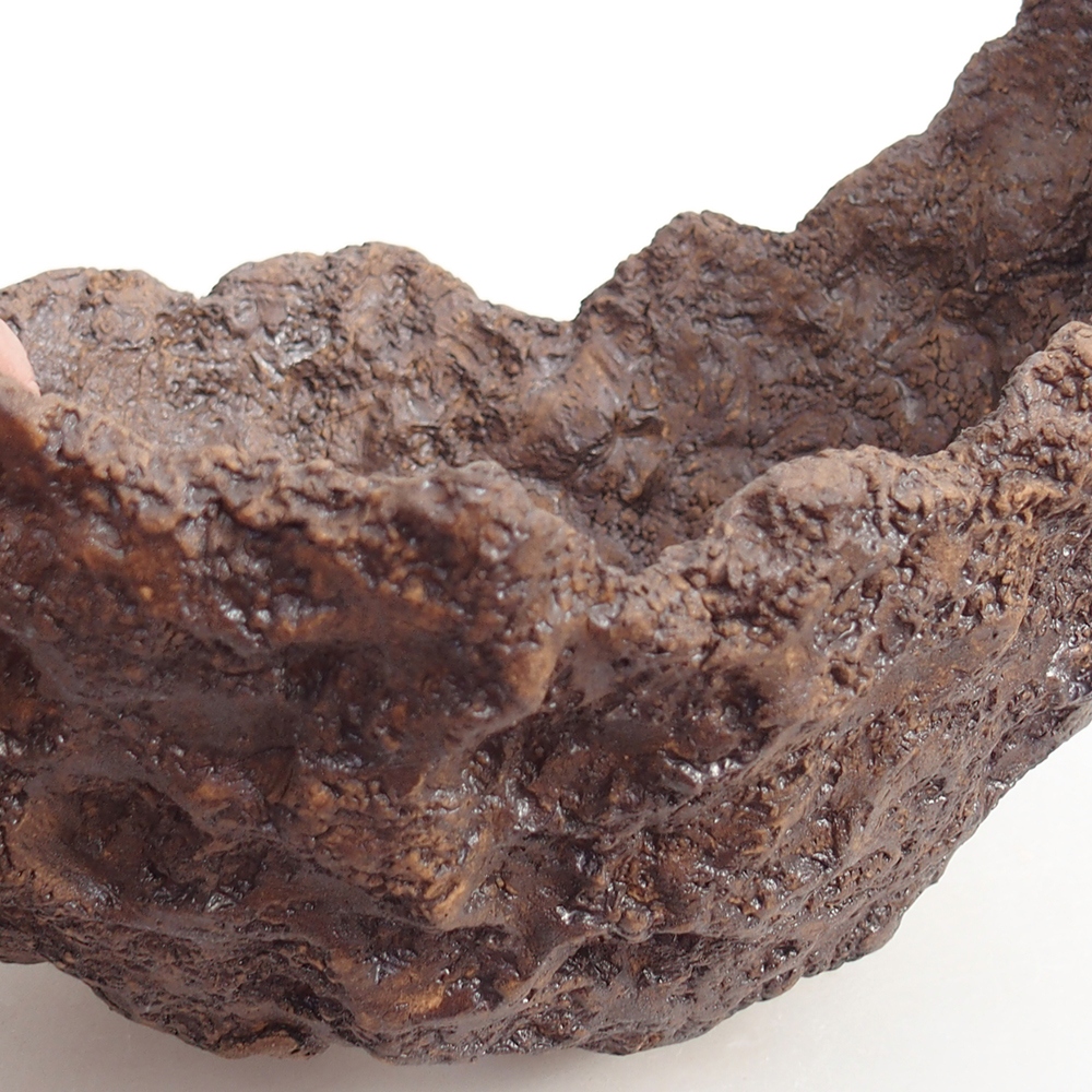 Keramická mušľa 20 x 16 x 17 cm , farba hnedá