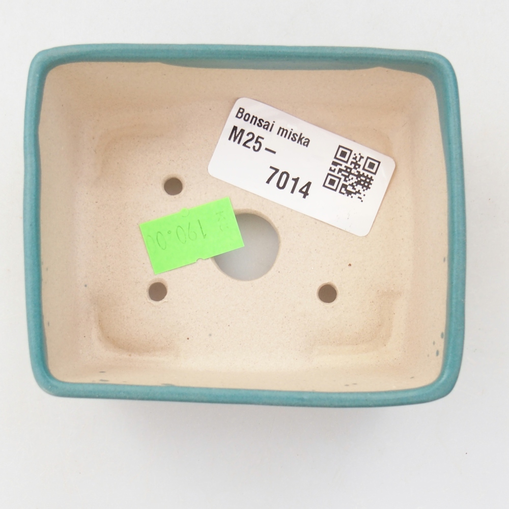 Keramická miska na bonsaje 8,5 x 7 x 3,5 cm, farba modrá