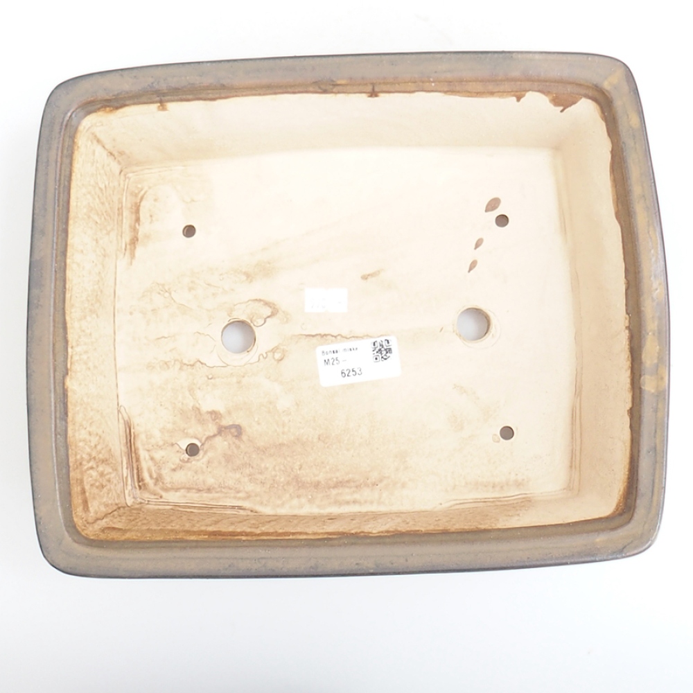 Keramická miska na bonsaje 29,5 x 25 x 7,5 cm, hnedá