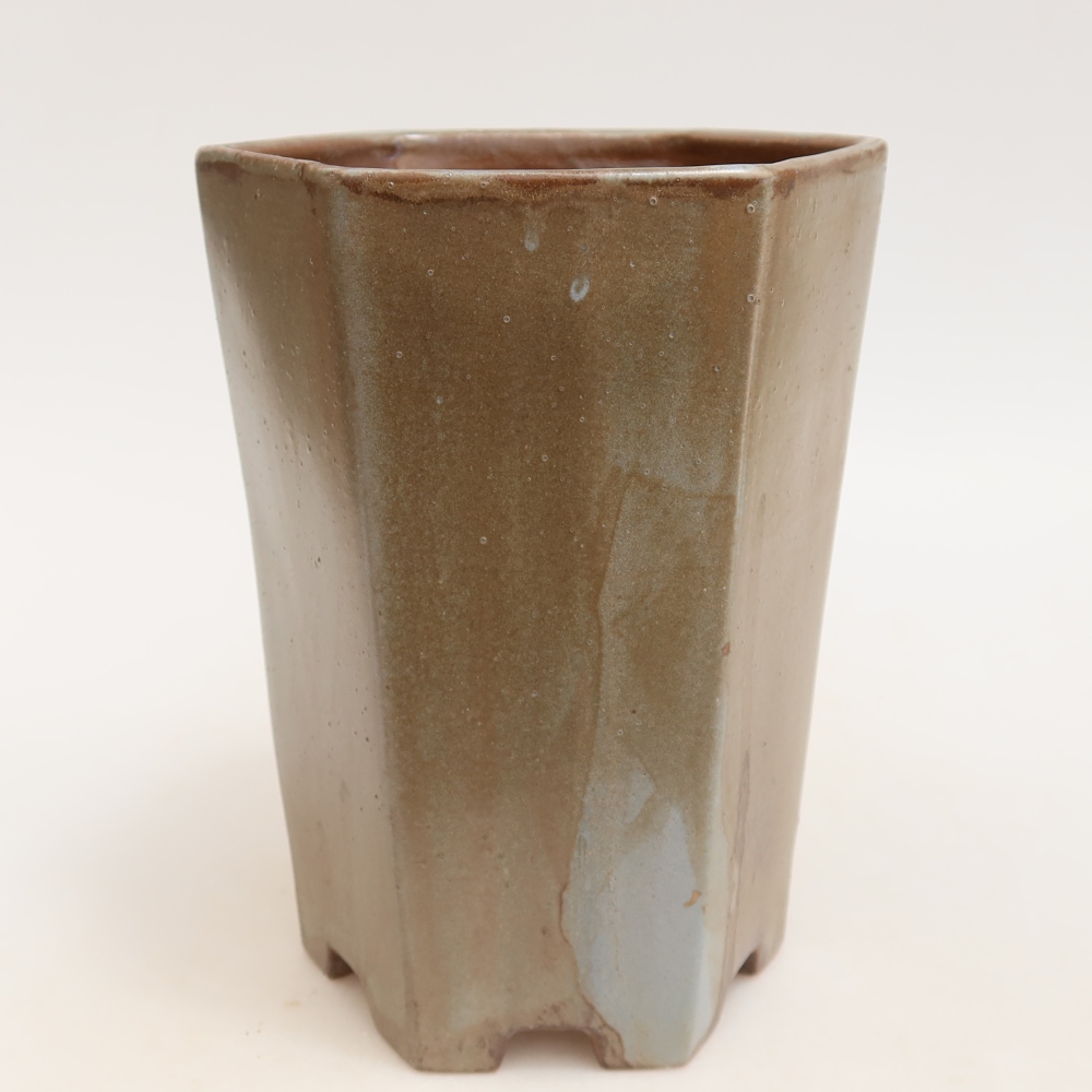 Keramická miska na bonsaje 13 x 12 x 17 cm, farba hnedomodrá
