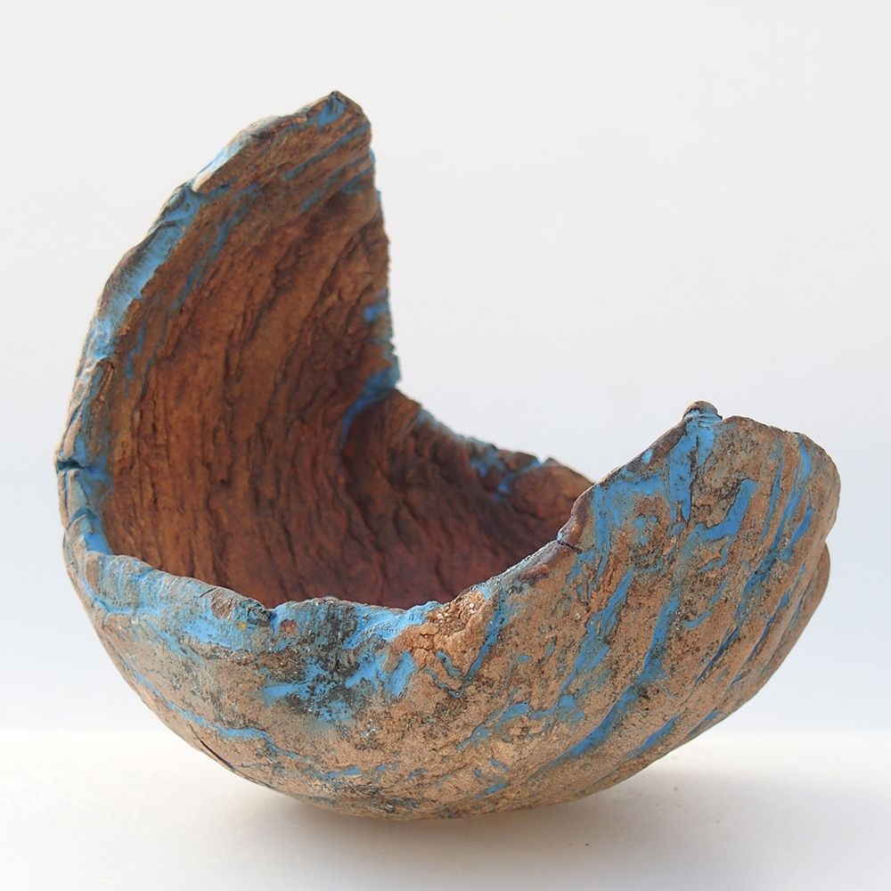 Keramická mušľa 10 x 10 x 12 cm , žltá