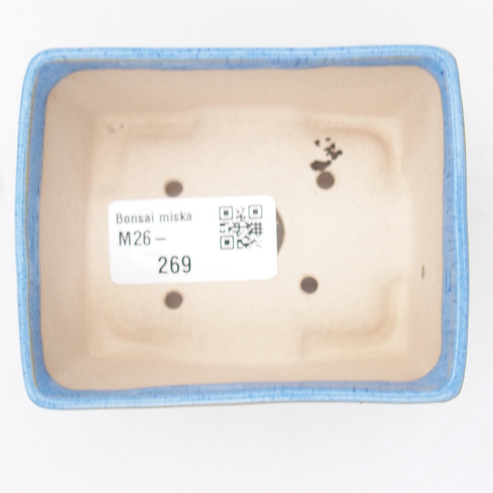Mini bonsajová miska 9 x 7 x 4 cm, modrá