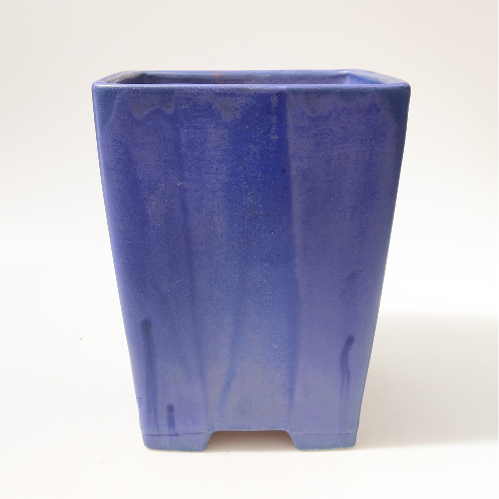 Keramická miska na bonsaje 15 x 15 x 19,5 cm, farba modrá