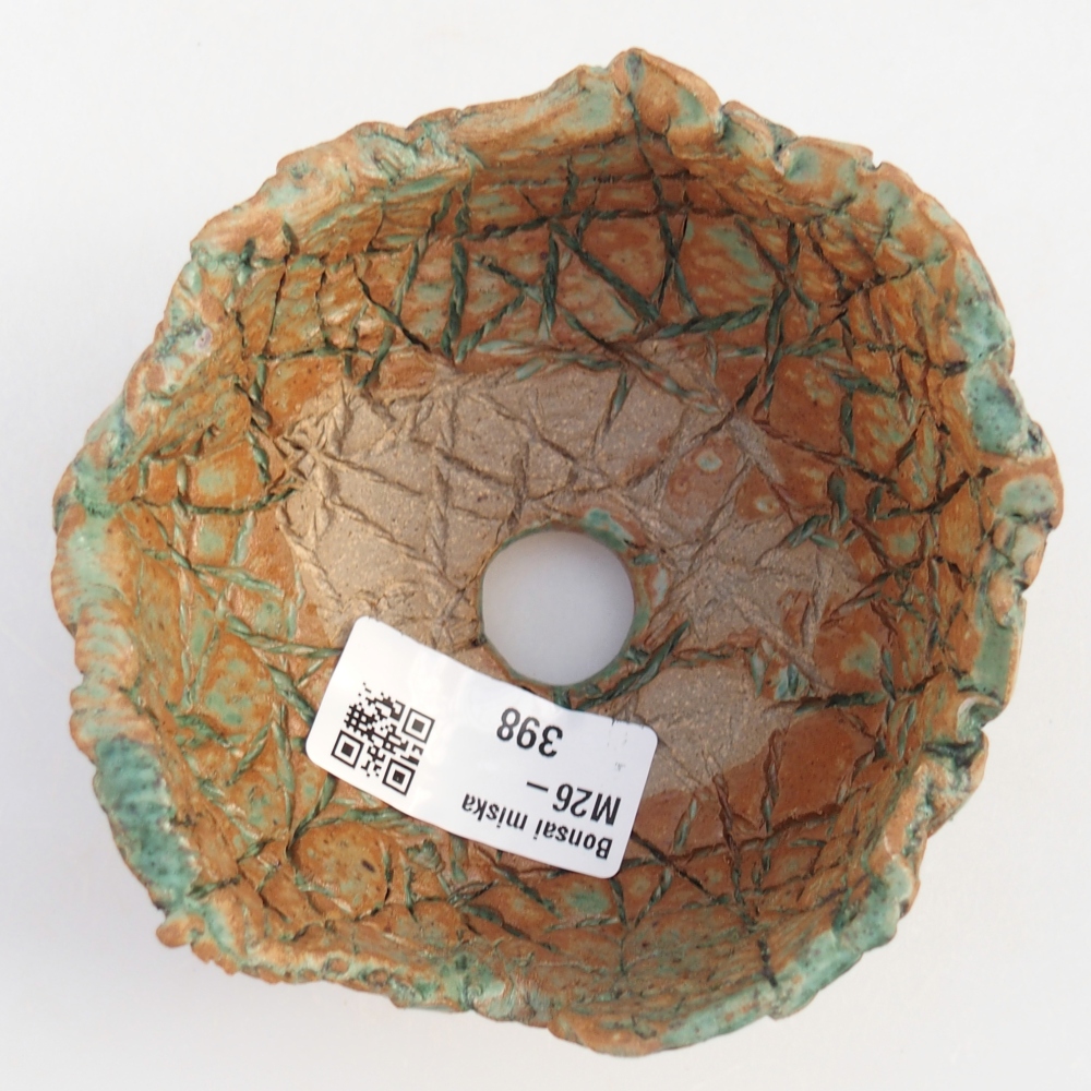 Keramická mušľa 10 x 9,5 x 6,5 cm , farba hnedo-zelená