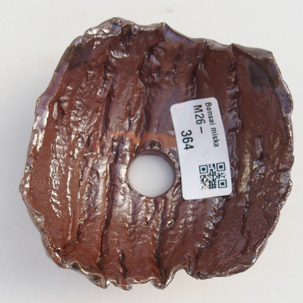 Keramická mušľa 9 x 9 x 5 cm , farba hnedá