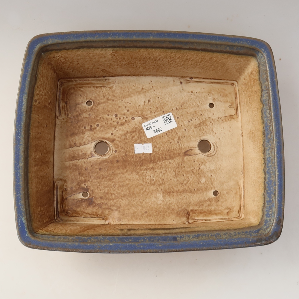 Keramická miska na bonsaje 29,5 x 24,5 x 8 cm, farba modrá
