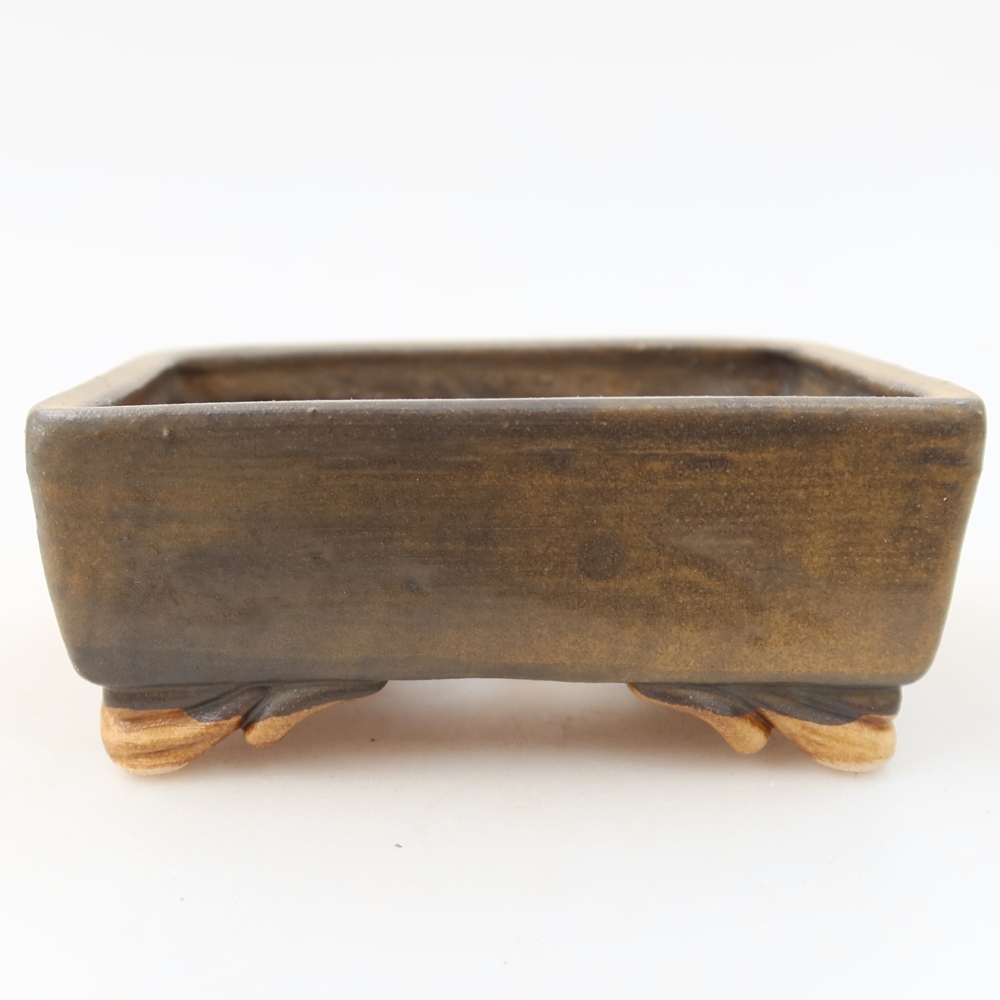 Keramická miska na bonsaje 10 x 8 x 4 cm, hnedá