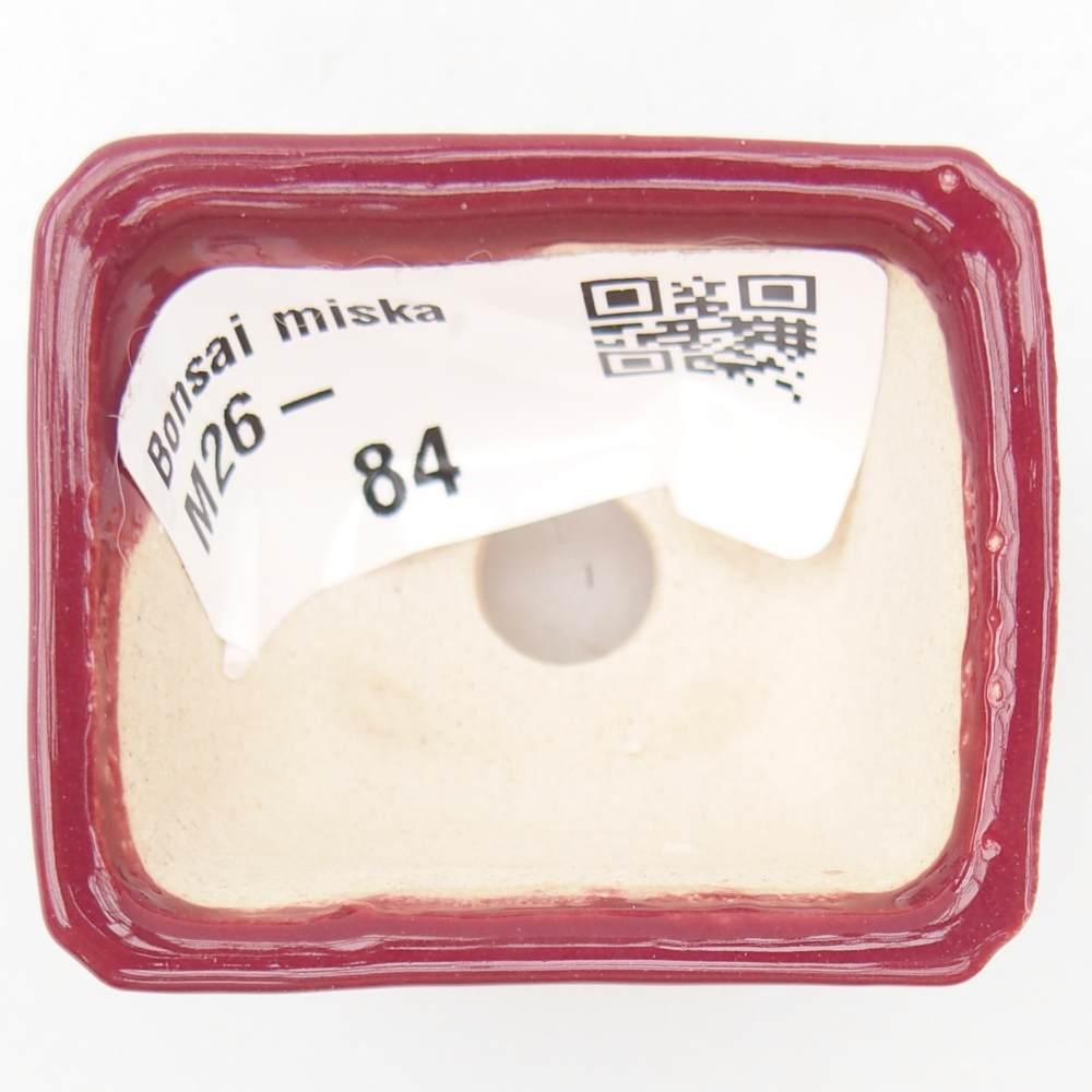 Mini bonsajová miska 4,5 x 3,5 x 2,5 cm, bordová