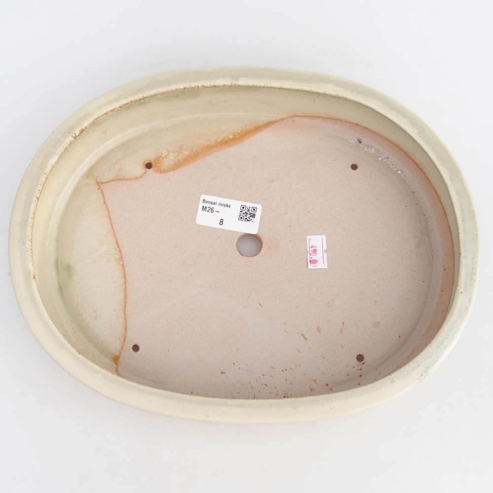 Keramická bonsajová miska 27 x 21 x 5,5 cm, zelená