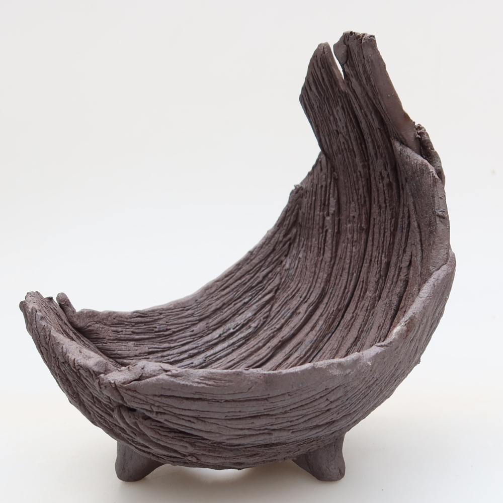 Keramická škrupina  13,5 x 11 x 14 cm, farba hnedá