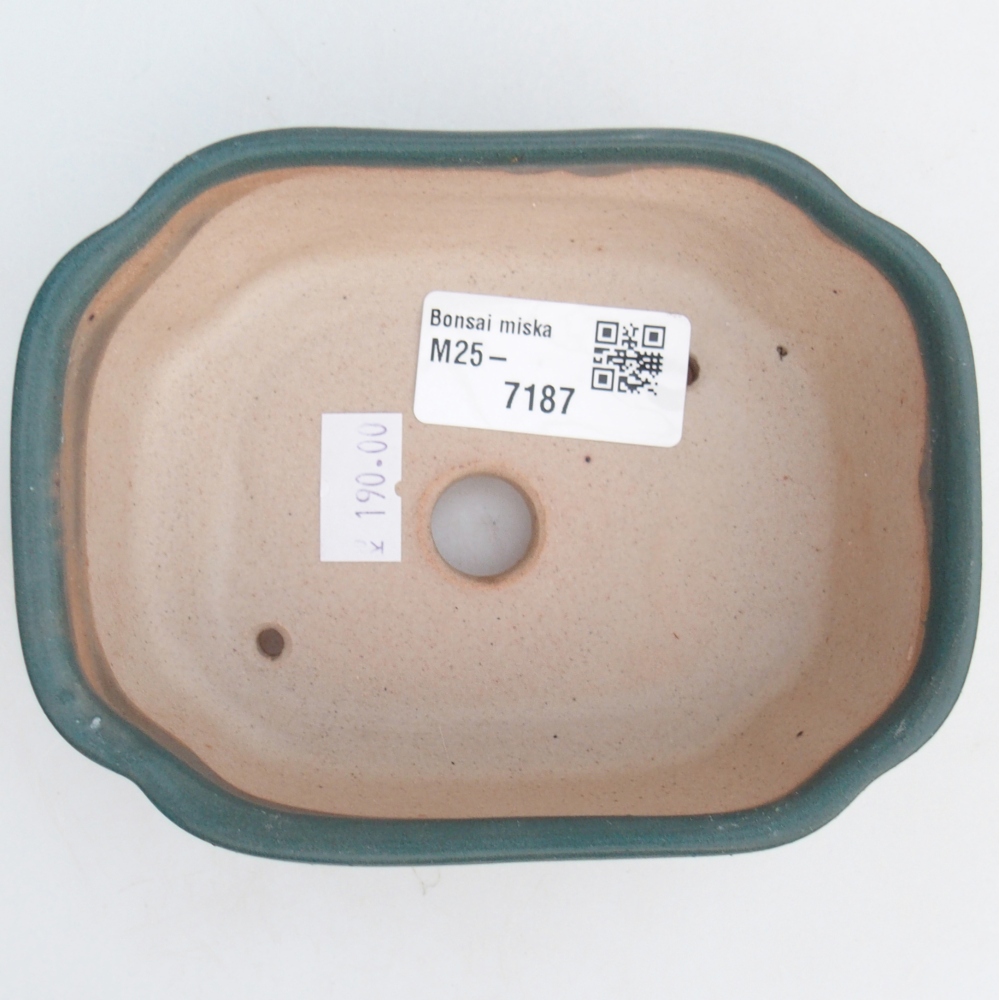 Keramická miska na bonsaje 12,5 x 9,5 x 4,5 cm, farba modrá