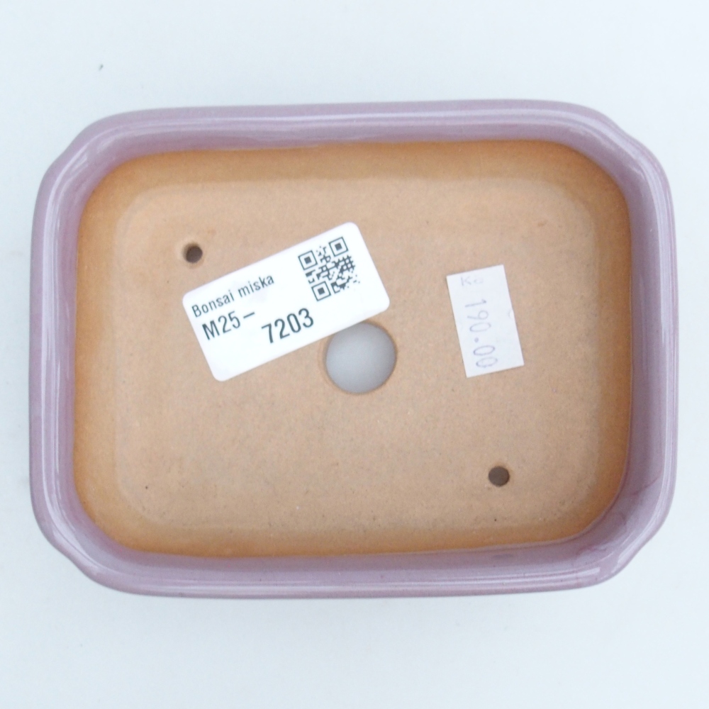 Keramická miska na bonsaje 12 x 9 x 3 cm, ružová