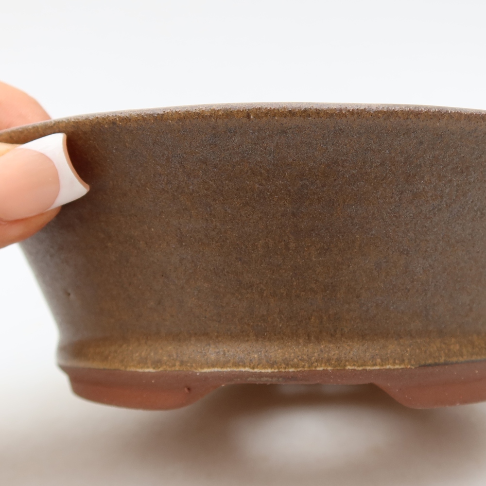 Keramická miska na bonsaje 15 x 15 x 5 cm, hnedá