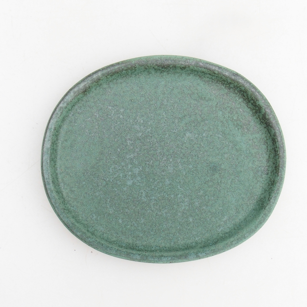 Keramický tanier H30 - 12,5 x 10,5 x 1 cm - zelený