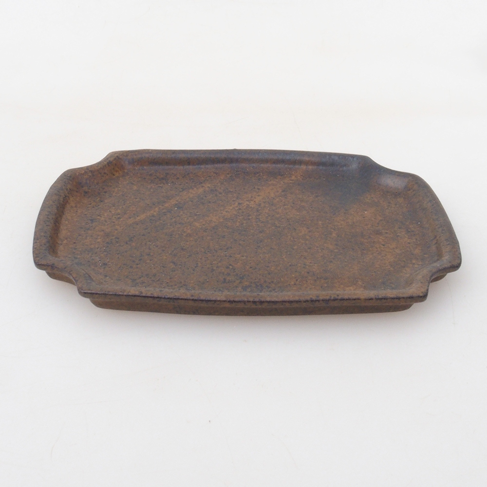 Keramická podmiska H17 -15,5 x 11 x 1 cm - hnedá