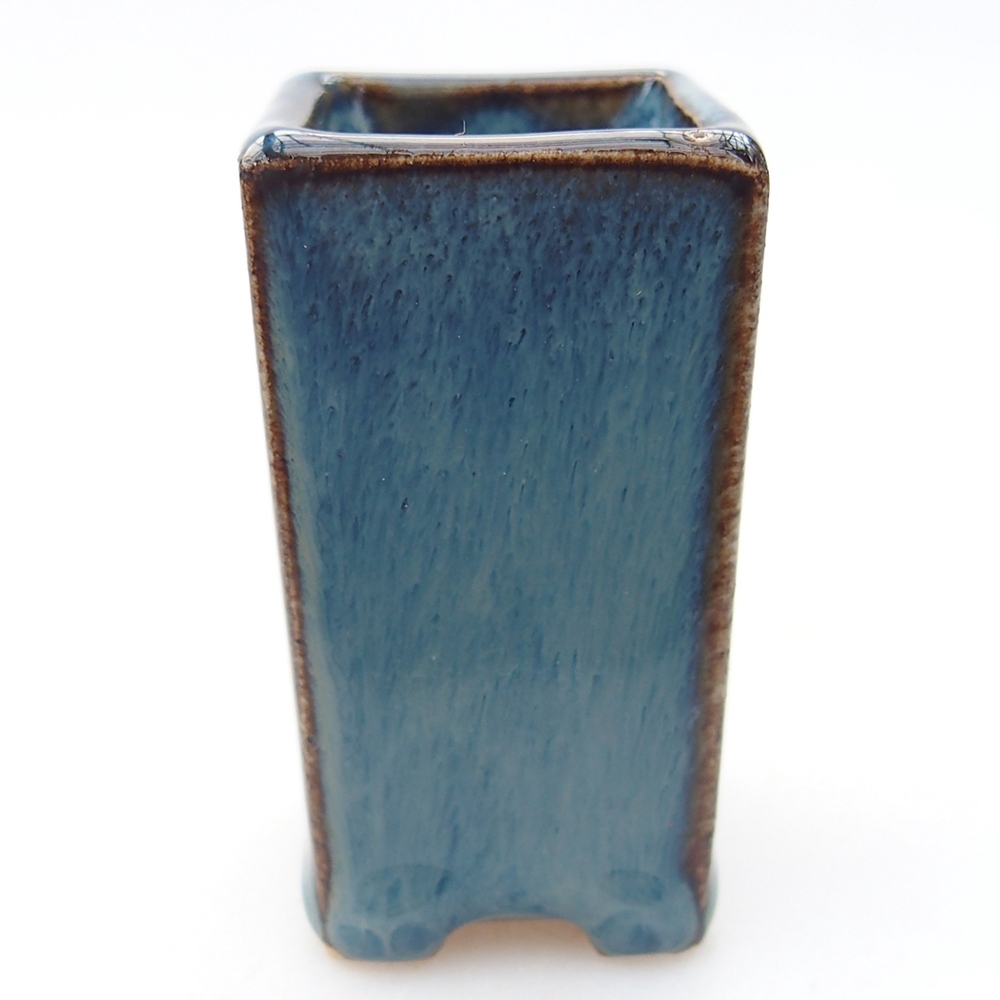 Mini bonsajová miska 3 x 3 x 5,5 cm, farba modrá