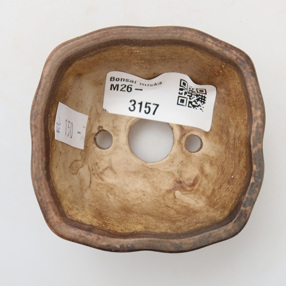Keramická miska na bonsaje 7 x 7 x 3,5 cm, farba ružová