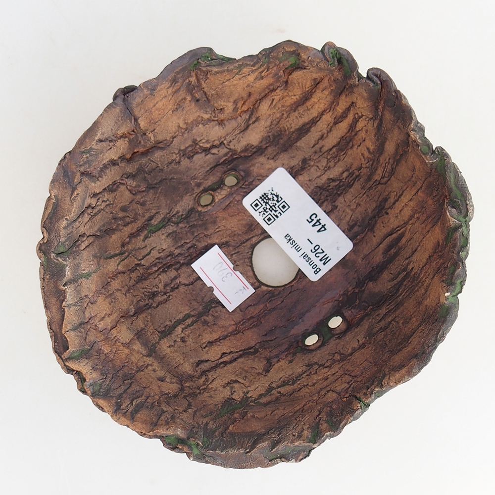 Keramická mušľa 13 x 13 x 7 cm , farba zelená