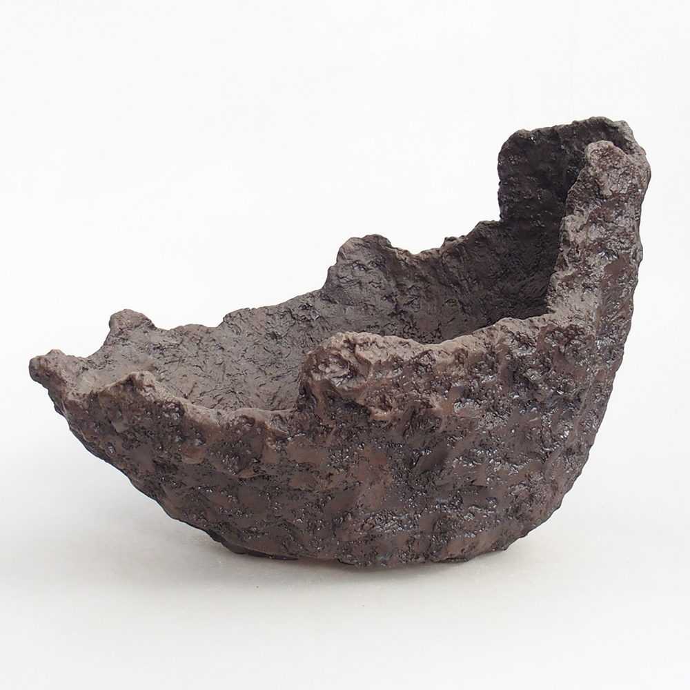 Keramická mušľa 19 x 15 x 14 cm , farba hnedá