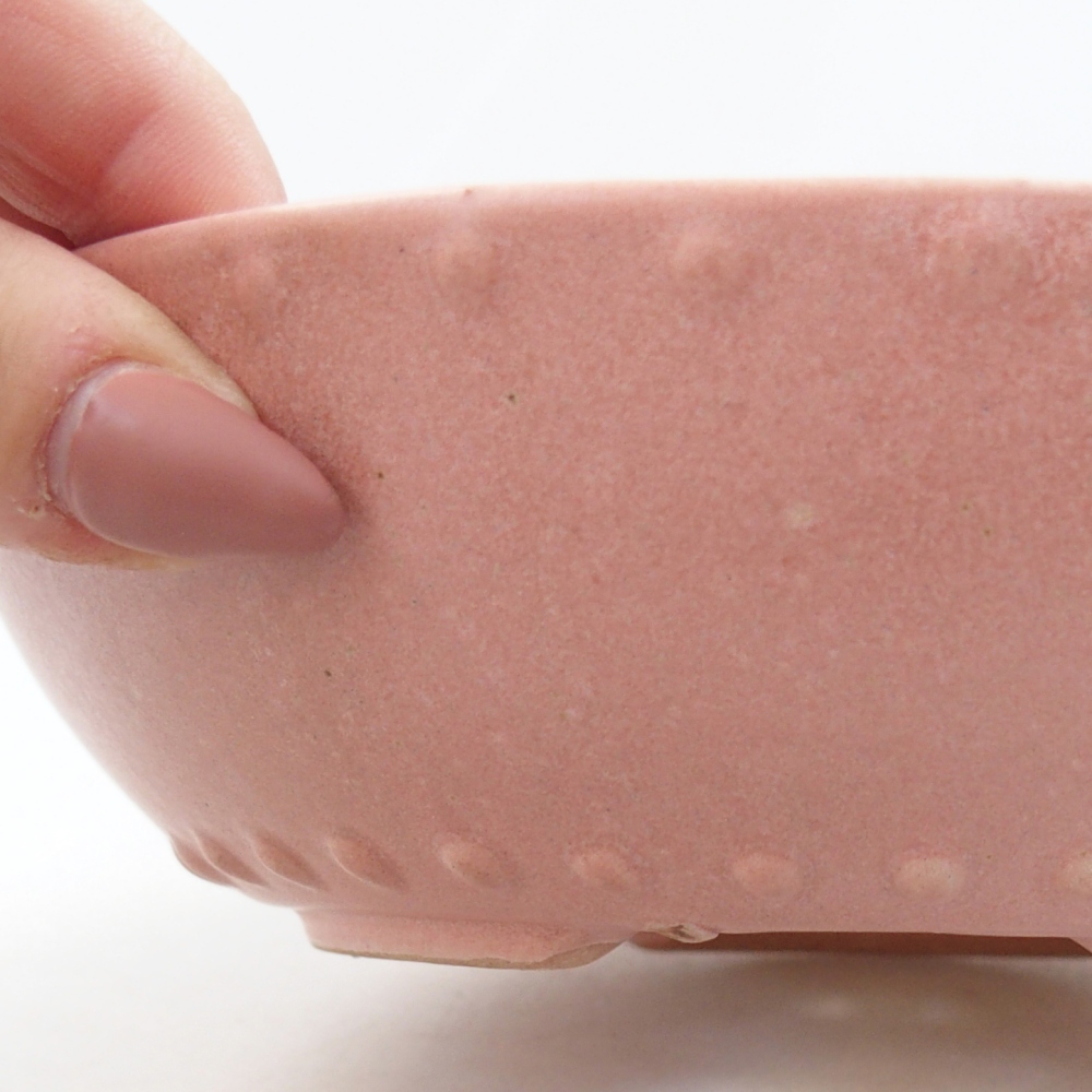 Keramická miska na bonsaje 18 x 18 x 5 cm, ružová