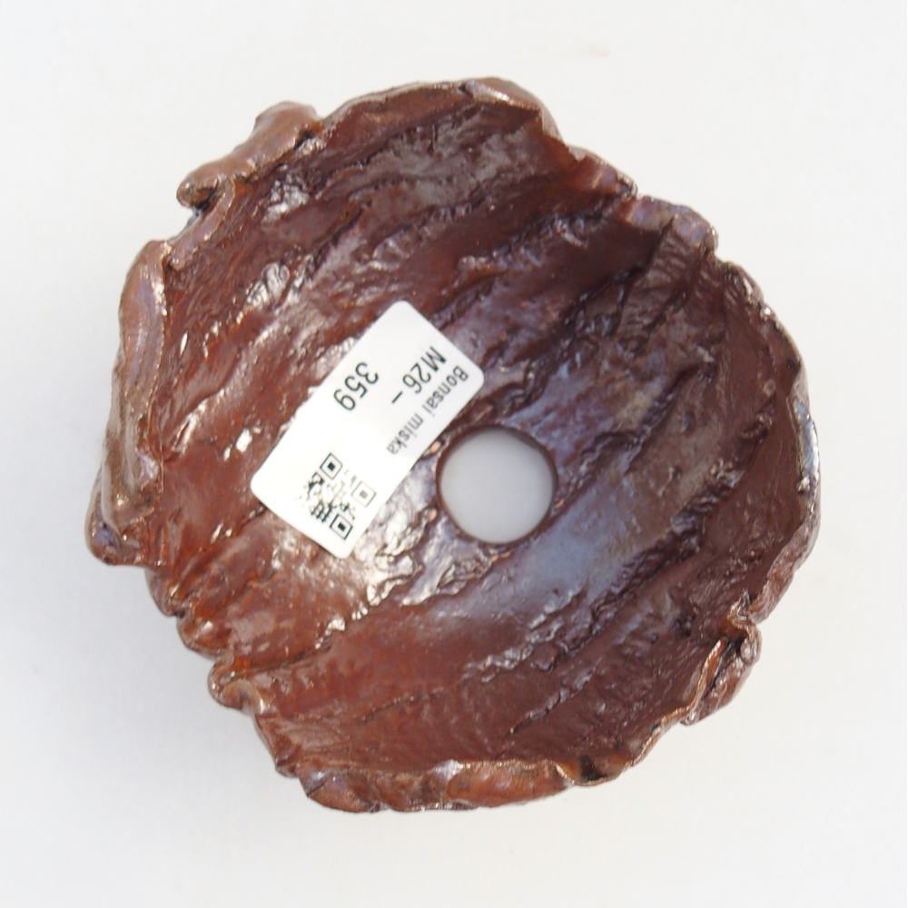 Keramická mušľa 10 x 10 x 7 cm , farba hnedá