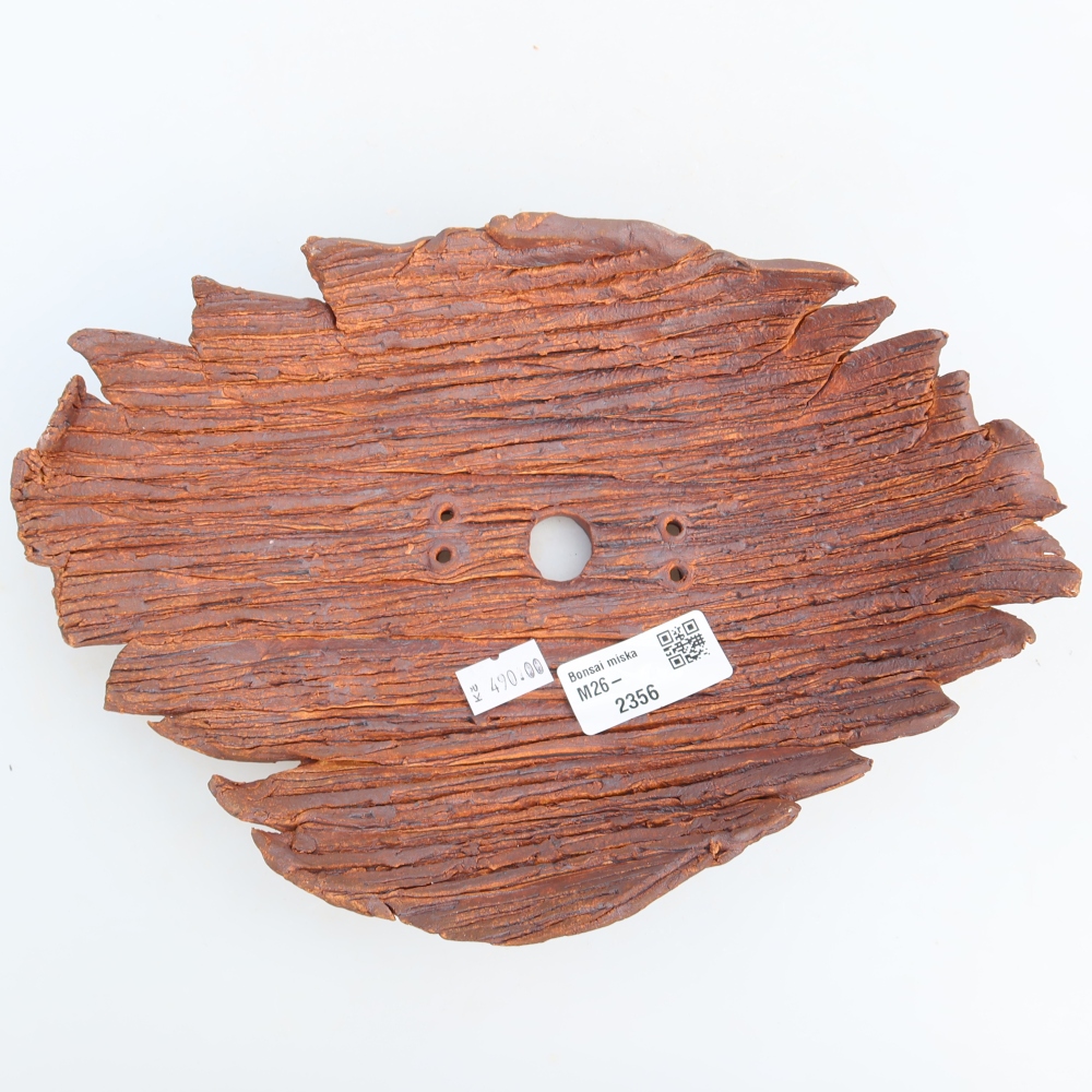 Keramická škrupina  24 x 17 x 6,5 cm, farba hnedá