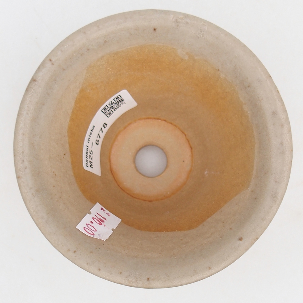 Keramická miska na bonsaje 10,5 x 10,5 x 7 cm, sivá