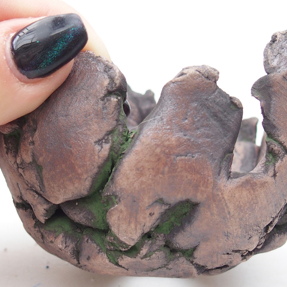 Keramická mušľa 9,5 x 8,5 x 6 cm , farba zelená