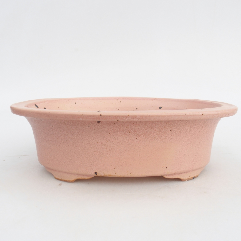 Keramická miska na bonsaje 22,5 x 18,5 x 7 cm, ružová