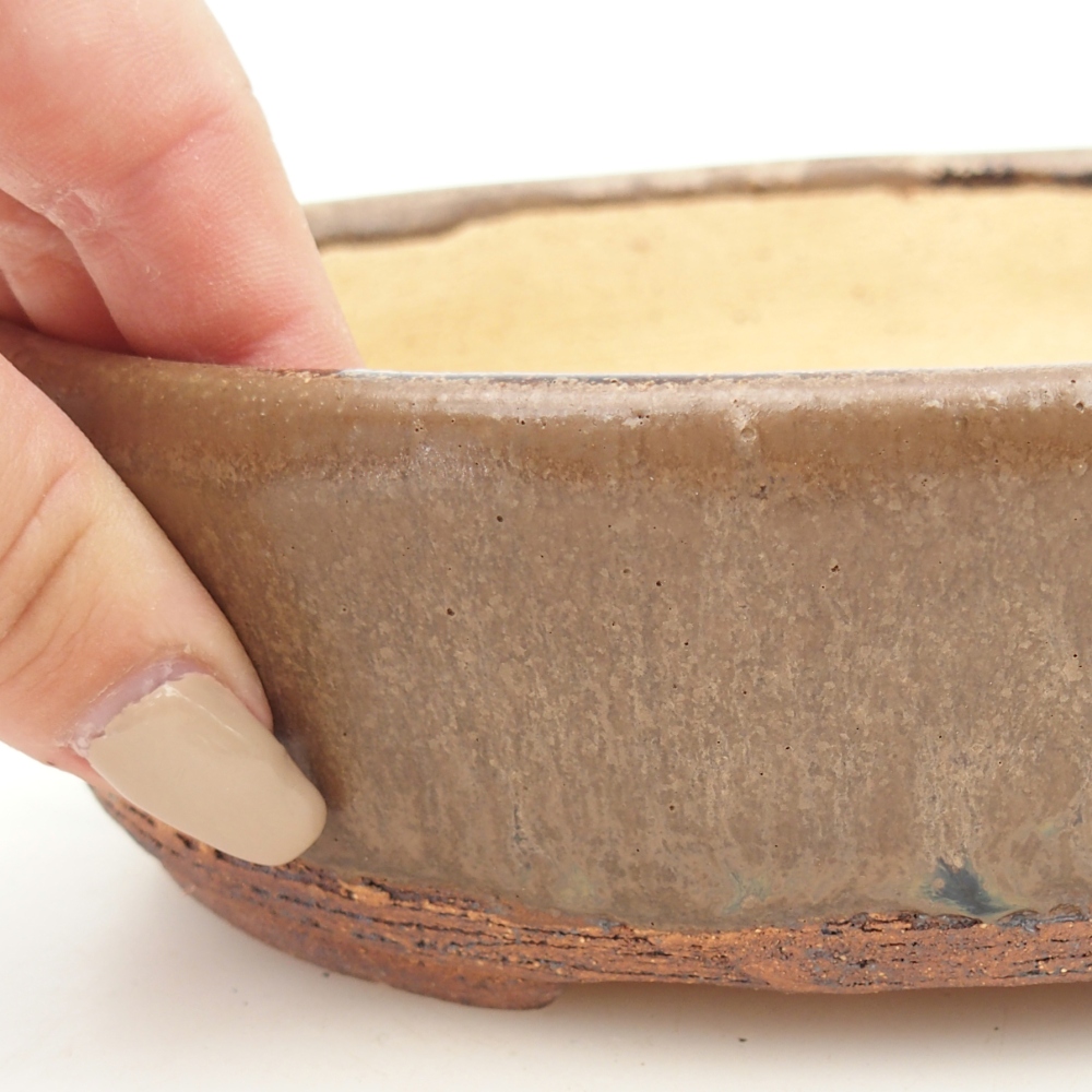 Miska na bonsaj 19,5 x 16 x 6 cm , farba hnedá