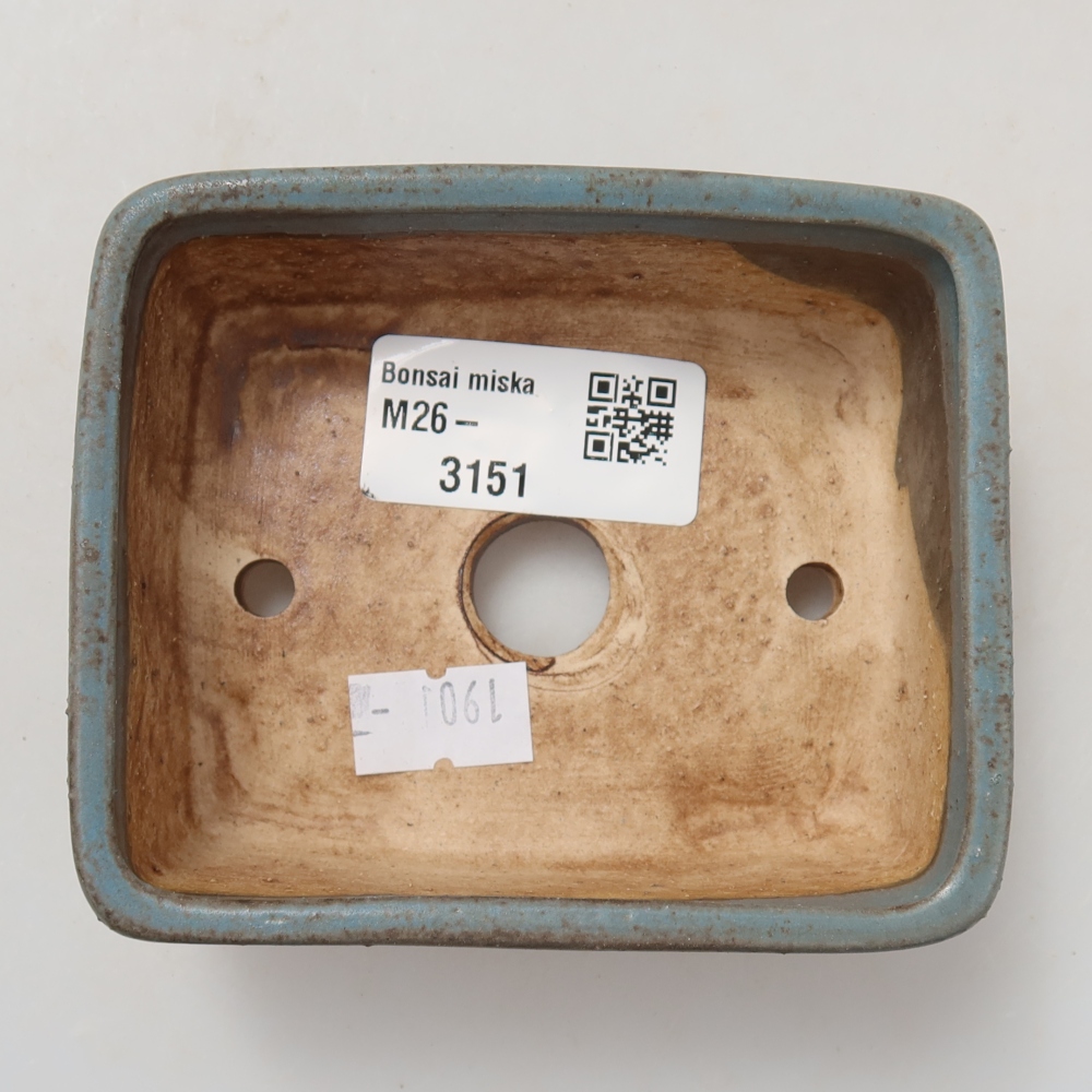 Keramická miska na bonsai 10 x 8 x 3,5 cm, farba modrá