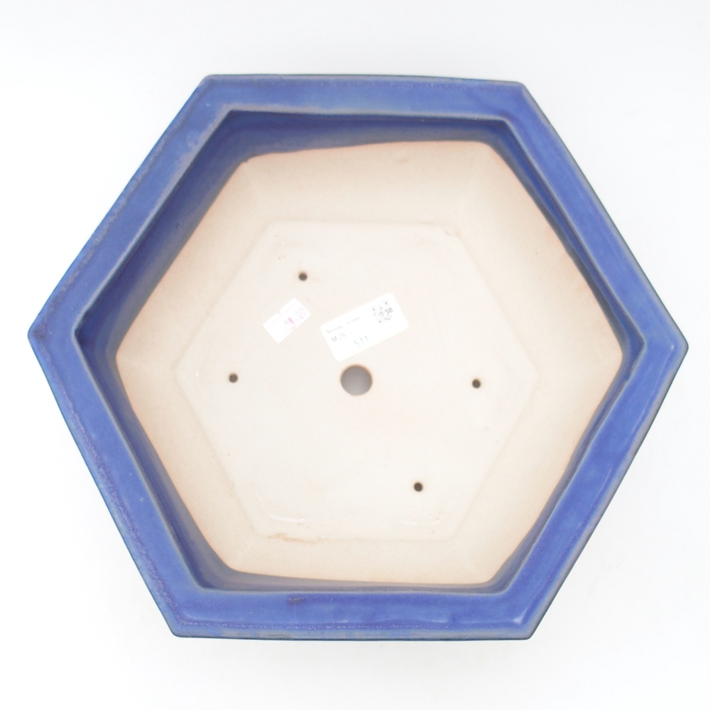 Keramická bonsajová miska 28 x 24,5 x 9 cm, farba modrá