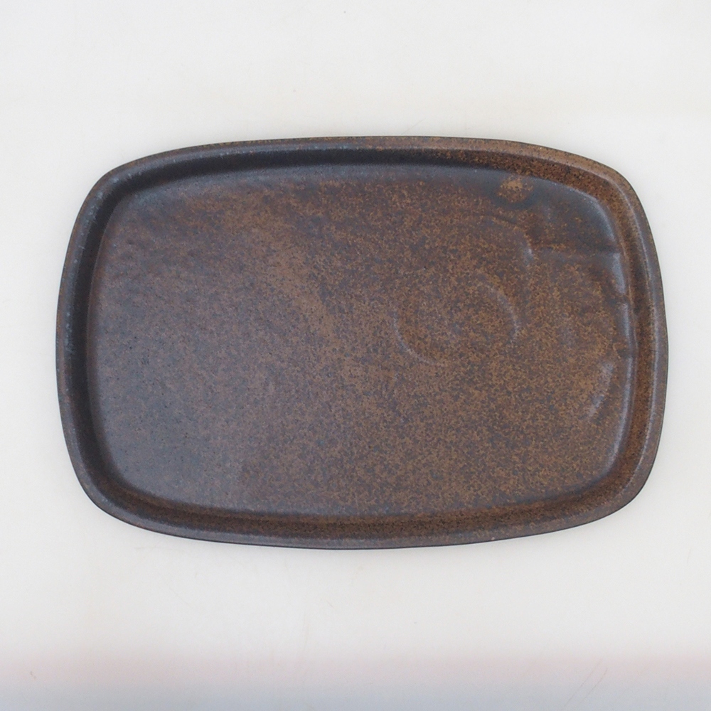 Keramický tanier H10 – 34 x 23,5 x 1,5 cm – hnedý