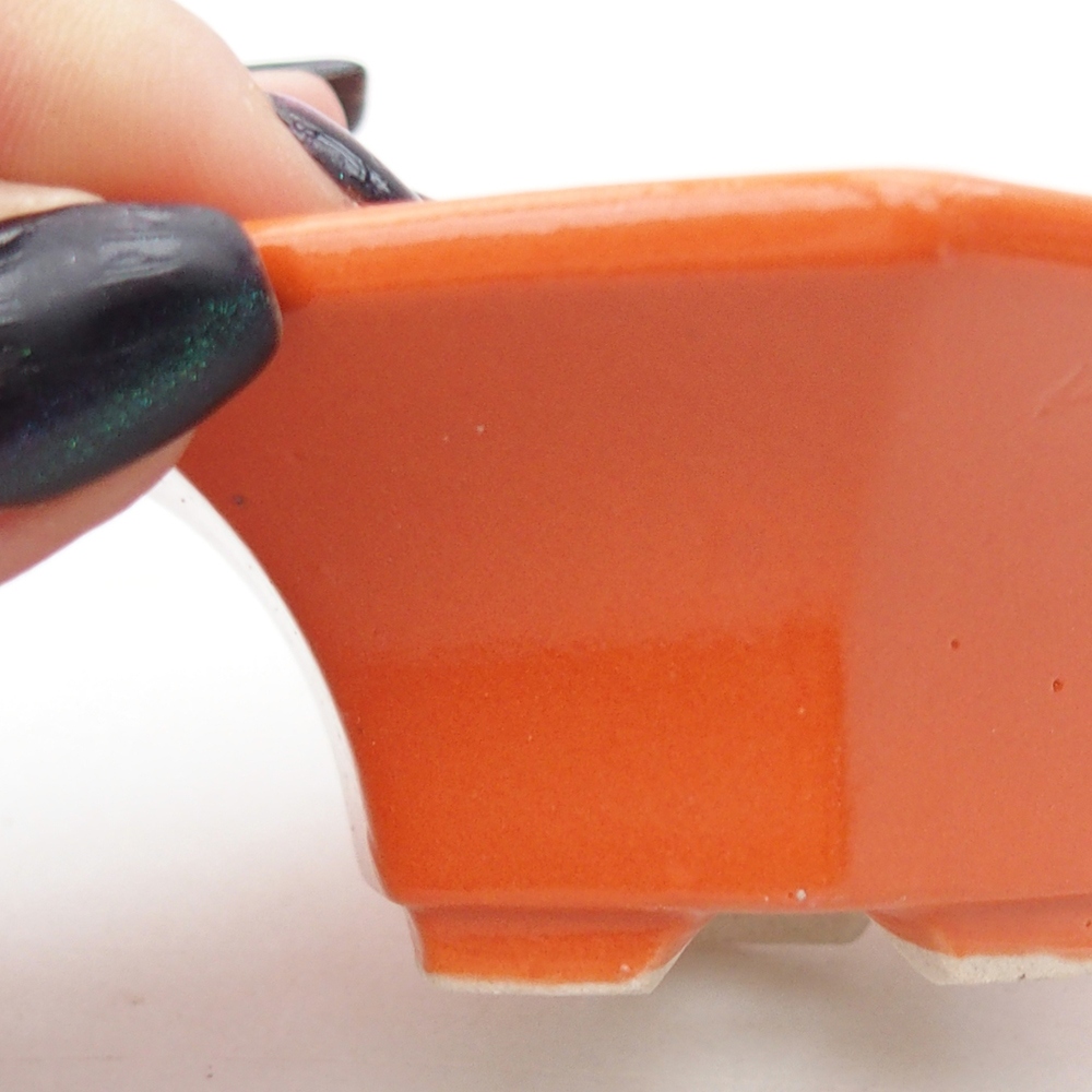 Mini bonsajová miska 8 x 7 x 3,5 cm, oranžová