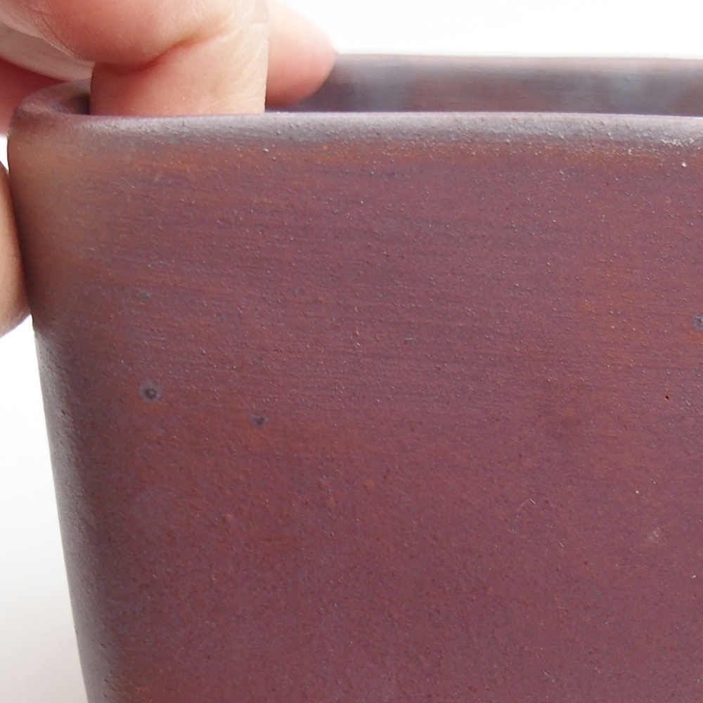 Keramická miska na bonsaje 10 x 10 x 8 cm, farba kovu