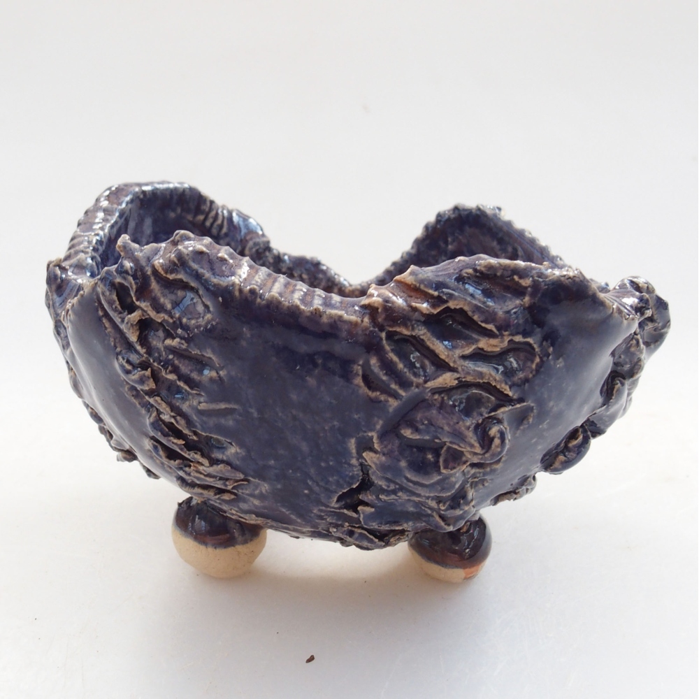 Keramická Škrupina 7 x 7 x 5 cm , farba modrá