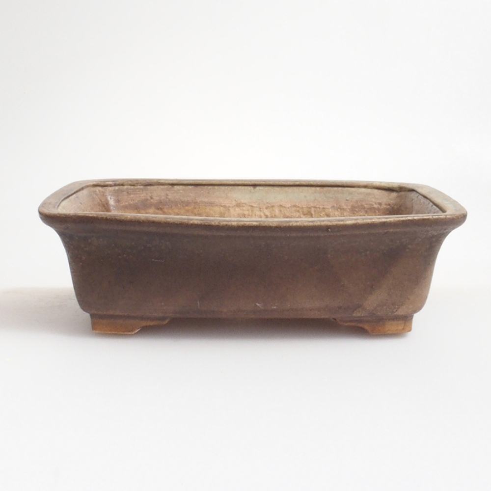 Keramická bonsai miska 17,5 x 14 x 5 cm, farba hnedá
