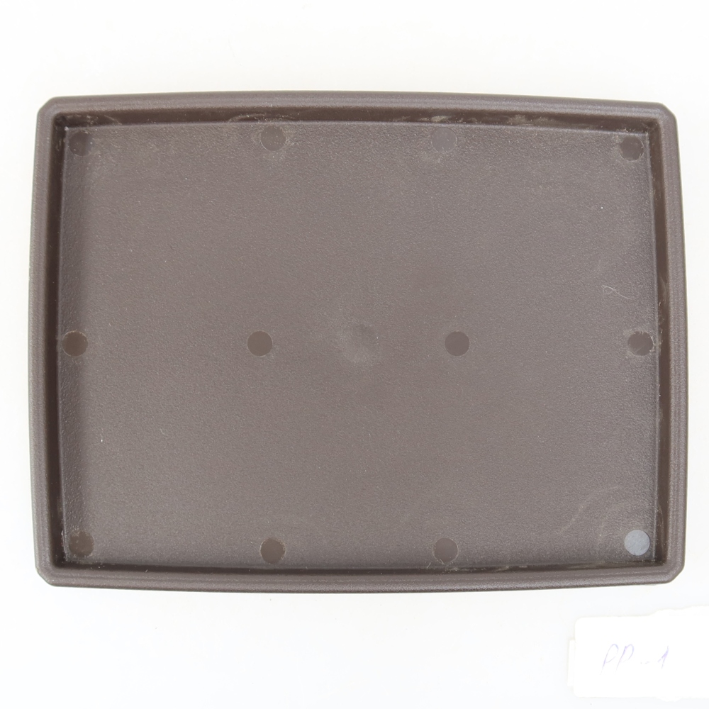 Podmiska na bonsaje z plastu PP-1 – 15 × 11 × 1,2 cm, hnedá