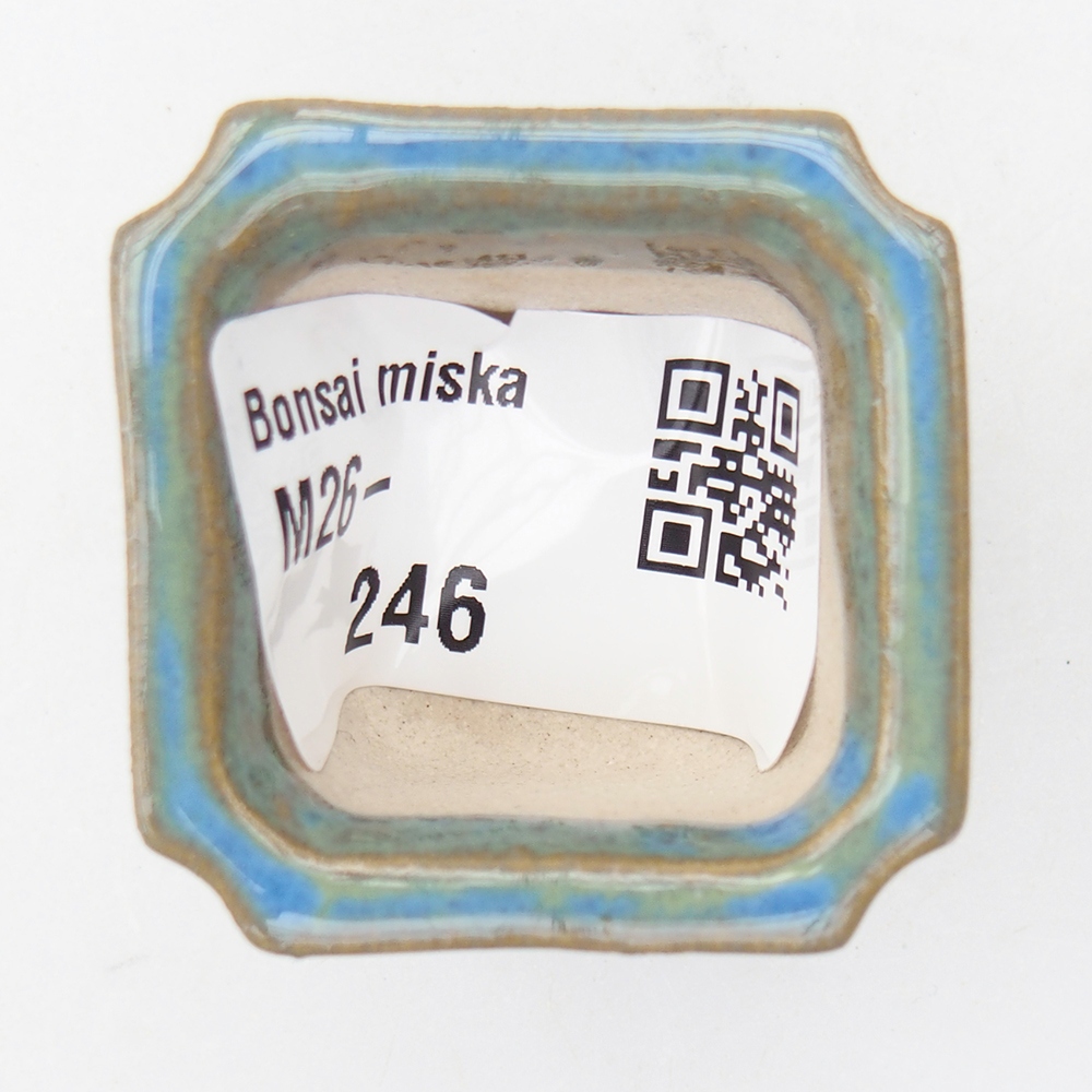 Mini bonsajová miska 3,5 x 3,5 x 2,5 cm, farba modrá