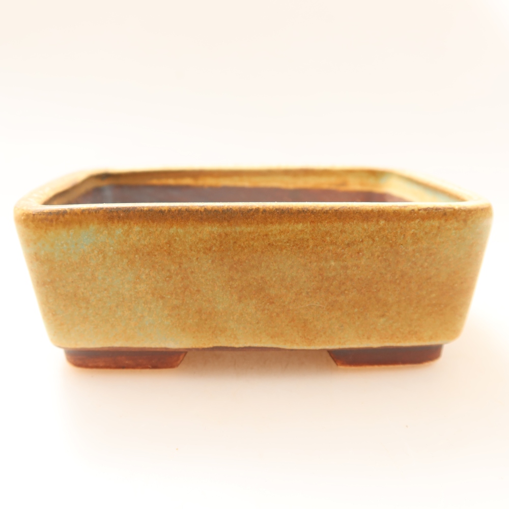 Keramická miska na bonsaje 10 x 8 x 3,5 cm, farba zelená