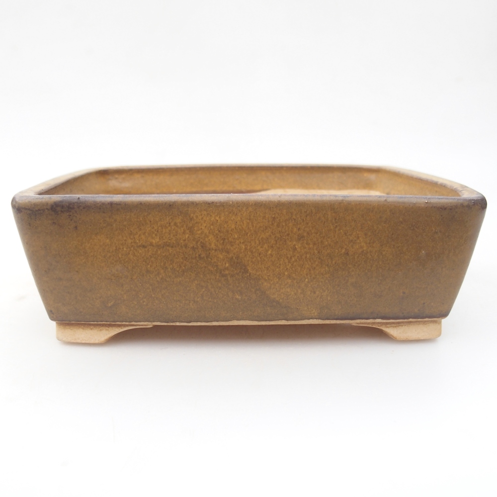 Keramická miska na bonsaje 15 x 12 x 5 cm, hnedá