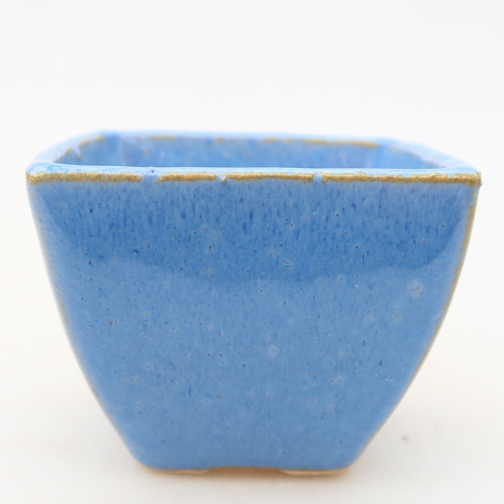 Keramická miska na bonsai 5,5 x 5,5 x 4,5 cm, farba modrá