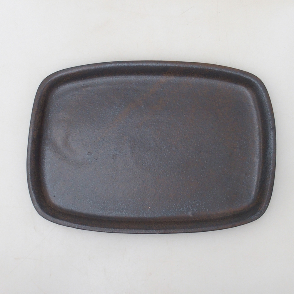 Keramický tanier H08 – 22,5 x 16 x 1 cm – hnedý
